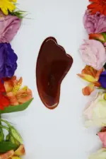 Kırmızı Akik Gua Sha masaj tarağı - Görsel 3