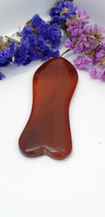Kırmızı Akik Balık Gua Sha Masaj Tarağı - Görsel 2