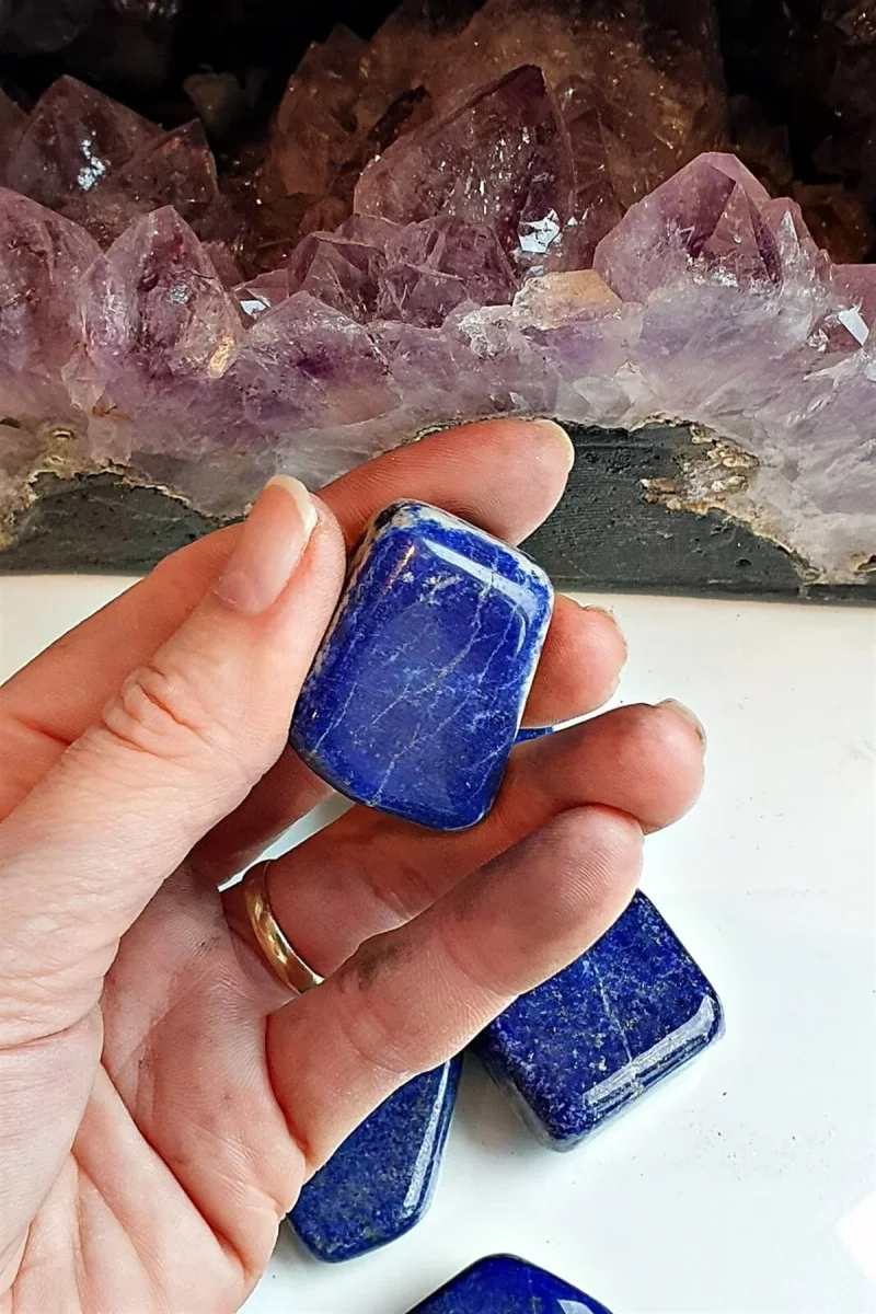 6aa081d83215c_1788903896.webp Tamburlanmış Lapis Lazuli Doğal Taş - Görsel 1