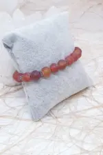 Otantik Mat Karnelyan Unisex Bileklik - Görsel 2