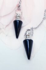 Obsidyen Doğal Taş Pandül - Görsel 2