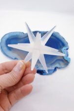 12 Noktalı Merkaba Yıldızı Selenit Doğal Taş - Görsel 2