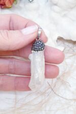 Swarovski Taşlı Angel Aura Kuvars Kolye Ucu - Görsel 2