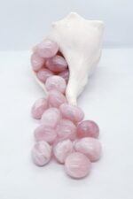 Kristal Izgaralar İçin Tamburlanmış Pembe Kuvars