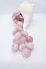 Kristal Izgaralar İçin Tamburlanmış Pembe Kuvars - Görsel 2