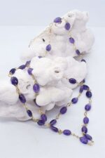 Elegant Gold Ametist Kolye