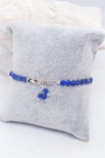 6 mm Altıgen Orijinal Hint kaynaklı Lapis Lazuli Taşlı Bileklik - Görsel 2