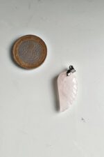 Melek Kanadı Pembe Kuvars Kolye Ucu - Görsel 2