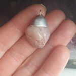Pembe Opal Doğal Taş Kolye Ucu