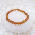 Kehribar 6 mm Doğal Taş Bileklik