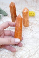 75 Gr. Turuncu Kalsit Obelisk - Görsel 2