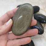 Tamburlanmış Sabun Şeklinde Gold Sheen Obsidyen