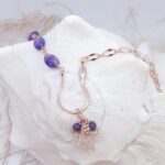 Elegant Ametist Doğal Taşlı Deniz Yıldızlı Kolye Uculı