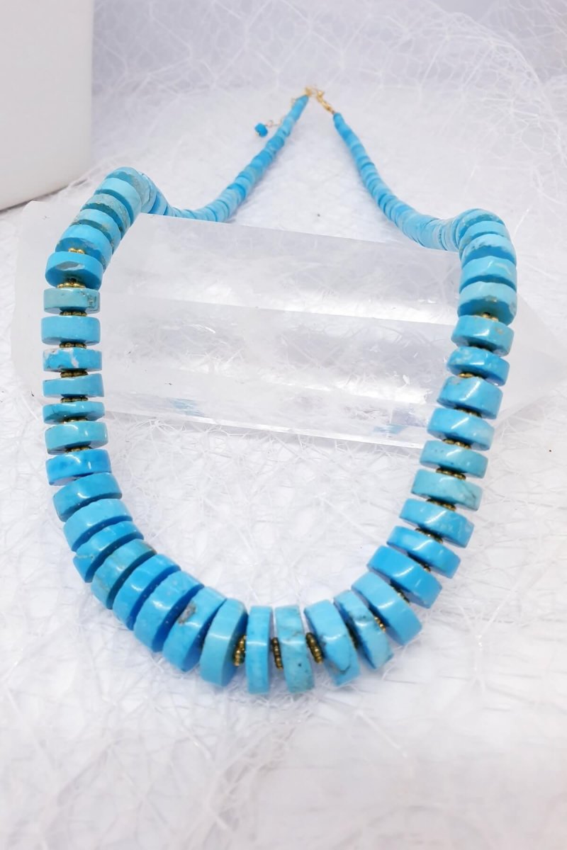 6aa082dc8afa2_1788904156.jpg Elegant Turkuaz Doğal Taş Kolye - Görsel 1