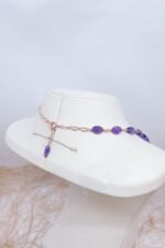 Elegant Ametist Doğal Taşlı Deniz Yıldızlı Kolye Uculı - Görsel 4