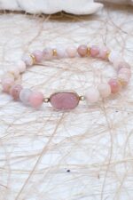 Pembe Opal Druzy Bileklik - Görsel 2