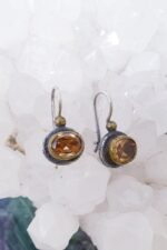Gümüş Topaz Doğaltaş Küpe - Görsel 2