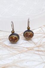 Gümüş Topaz Doğaltaş Küpe - Görsel 3