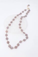 Elegant Pembe Doğal Ay Taşı Butik Kolye - Görsel 3