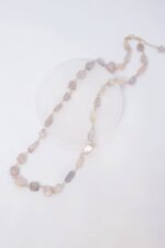 Elegant Pembe Doğal Ay Taşı Butik Kolye - Görsel 3